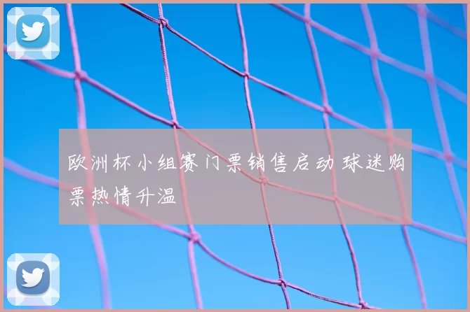 欧洲杯小组赛门票销售启动 球迷购票热情升温